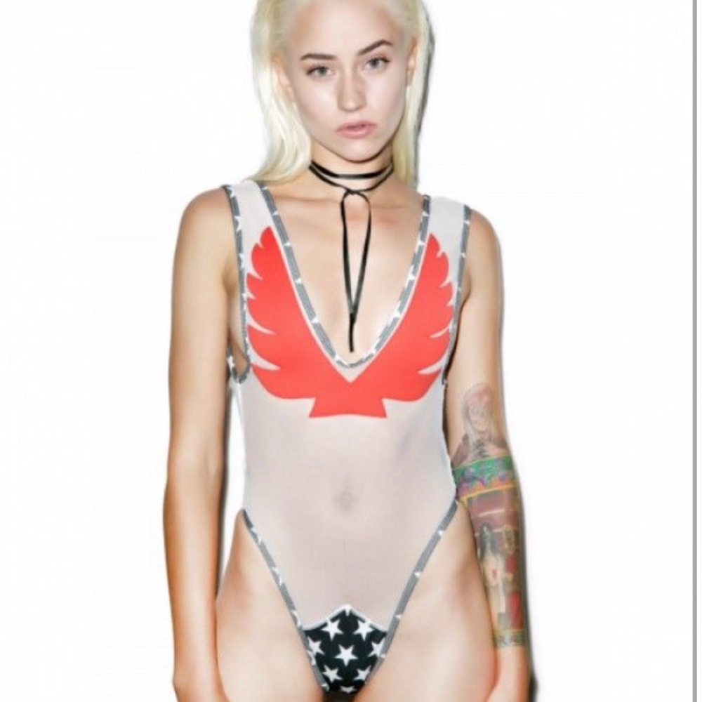 Firebird one piece bathing suit